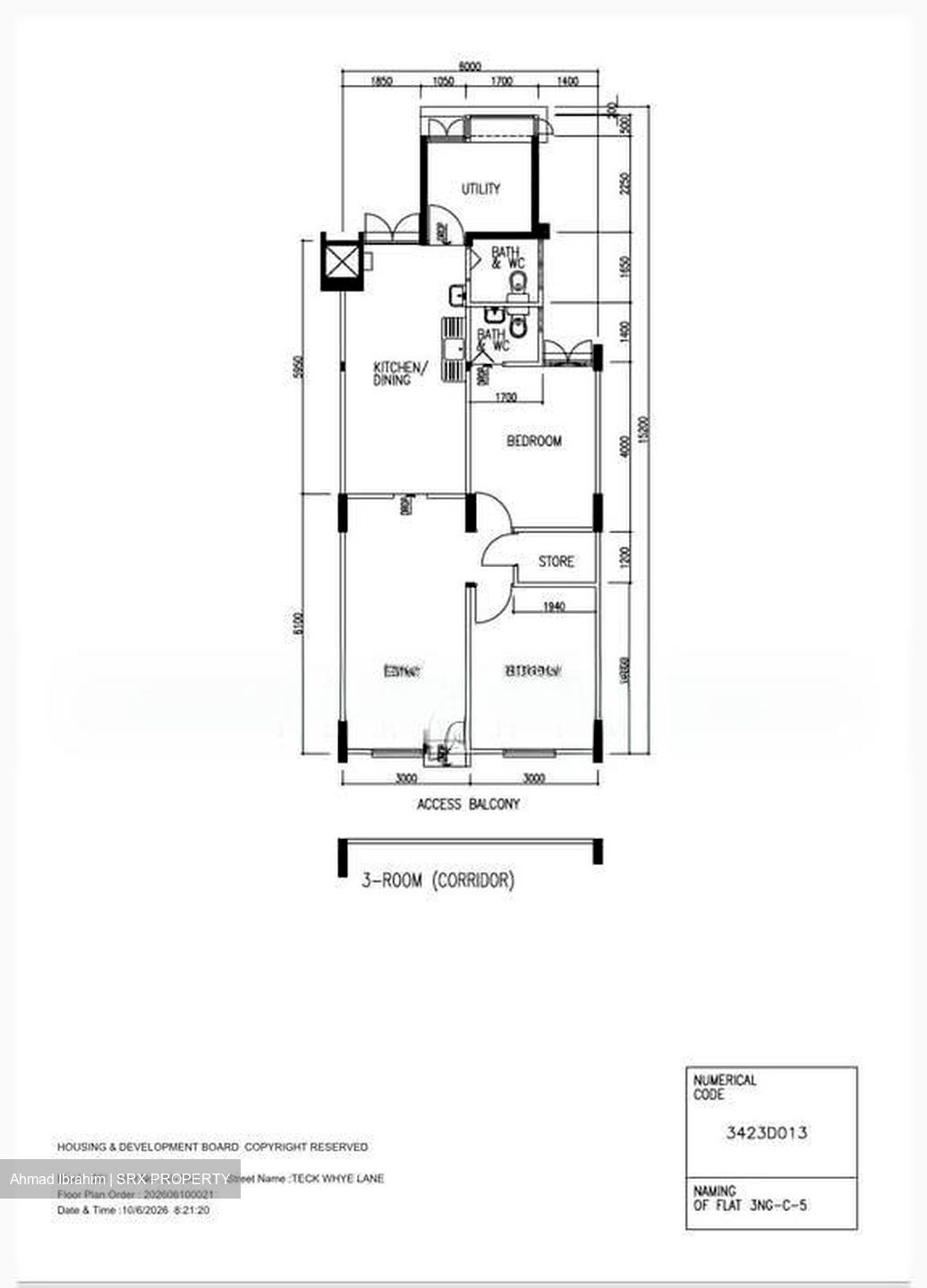 Blk 26 Teck Whye Heights II (Choa Chu Kang), HDB 3 Rooms #569637711